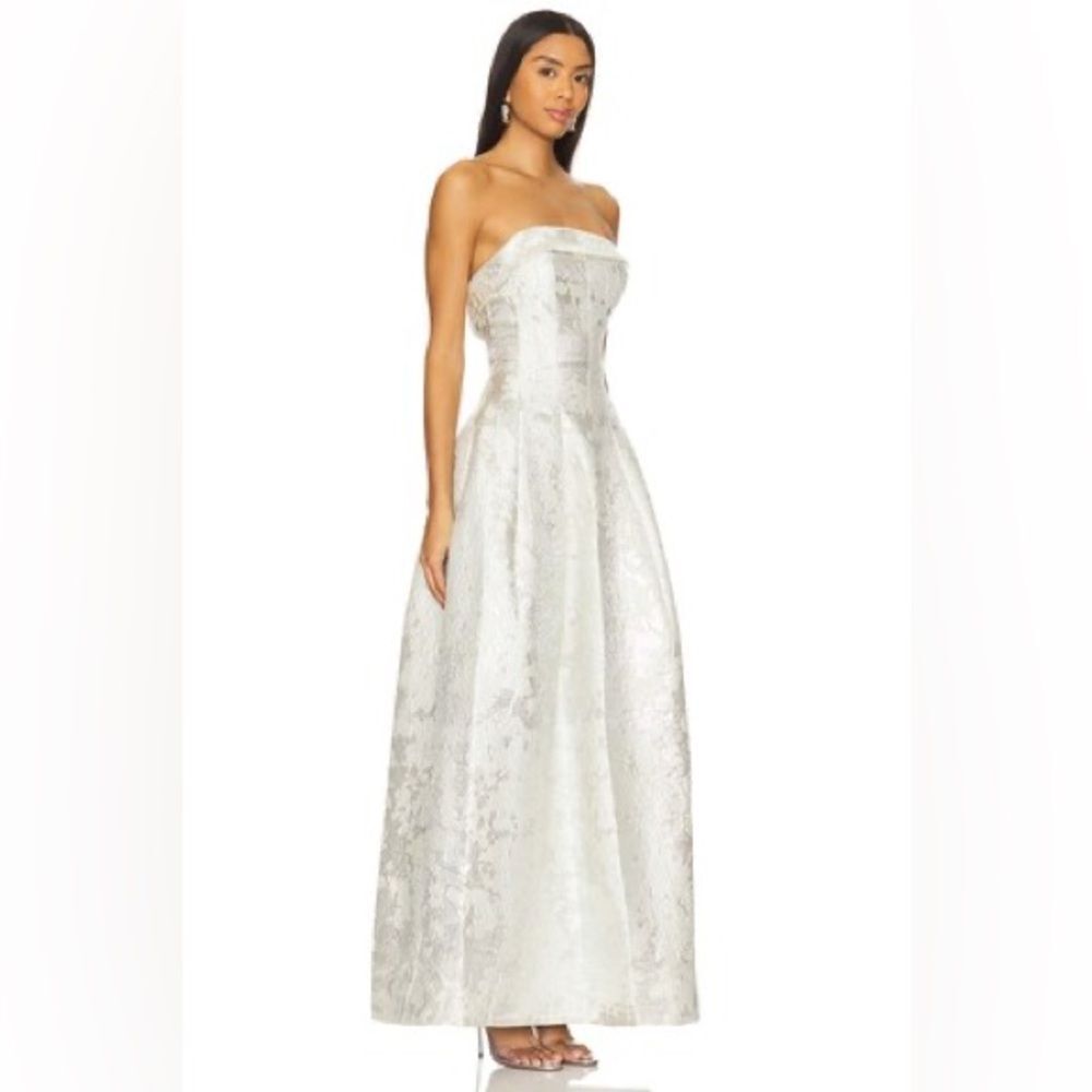 Simkhai Octavia Strapless Metallic Brocade Gown, NWT, Size 0-2 - Picture 5 of 15